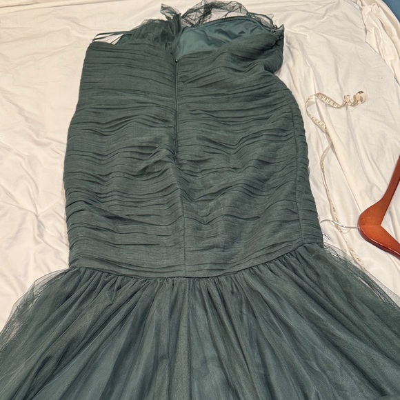 Amsale Hunter Green Evening Dress - Picture 5 of 11